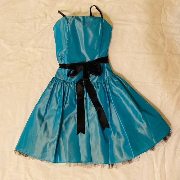 NEW Jessica McClintock Blue Party Dress - Picture 7 of 7